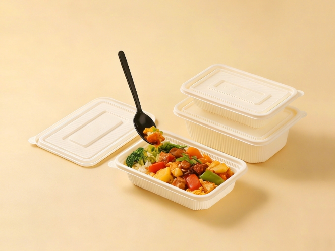 聚乳酸单格餐盒<br>（经典款）400ml 500ml 750ml 1000ml