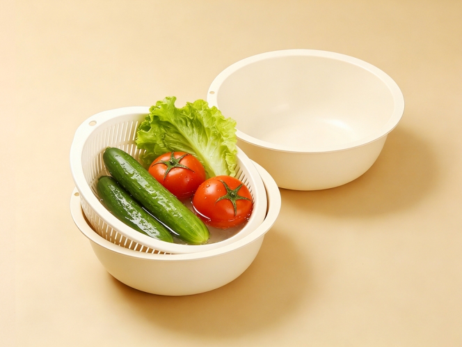 聚乳酸淘菜篮淘菜盆<br>（经典款）篮 285∗113∗100mm/盆285∗122∗115mm