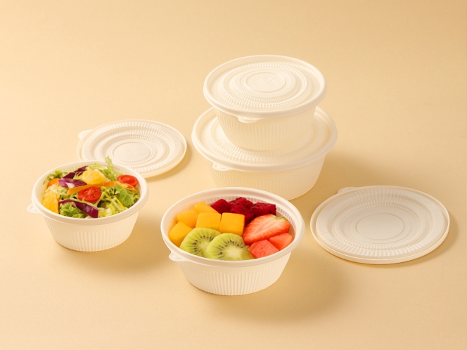 聚乳酸圆形餐盒<br>（经典款）290ml 470ml 650ml 750ml 850ml 1000ml